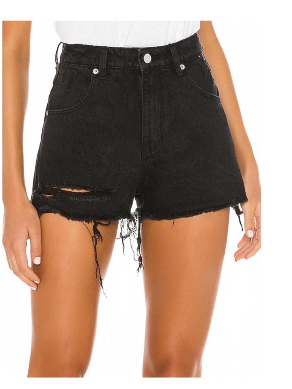 NEW Rolla’s Black Dusters Shorts High Rise Distressed Summer School Size 26
